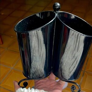 Elegant Black Metal holder